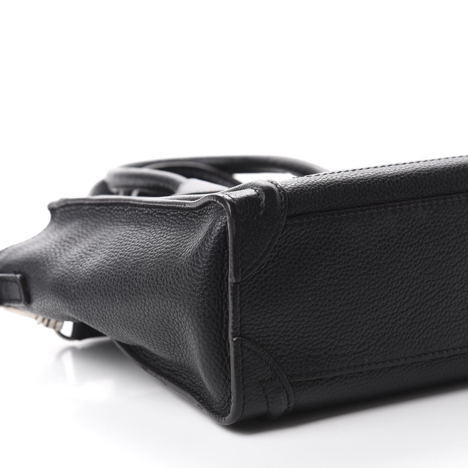 Celine Drummed Calfskin Nano Luggage Black 6 of 9