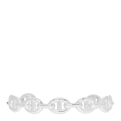 Hermes Sterling Silver MM Chaine d'Ancre Enchainee Cuff Bracelet ST 1 of 5