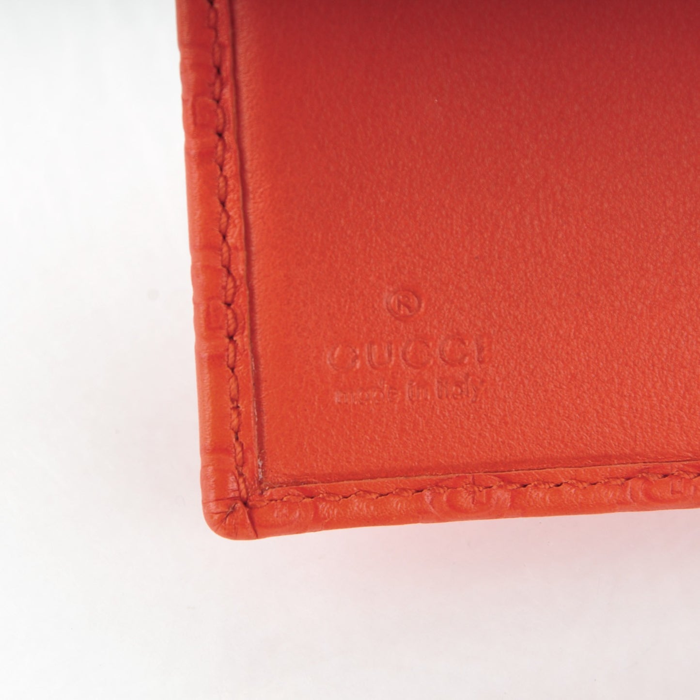 Microguccissima Dice French Flap Wallet Sun Orange