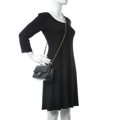 Chanel Lambskin Quilted Mini Rectangular Flap Black 2 of 7