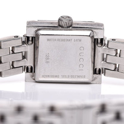 Gucci Stainless Steel Diamond 14mm G- Frame Square Quartz Watch Black 7 of 11