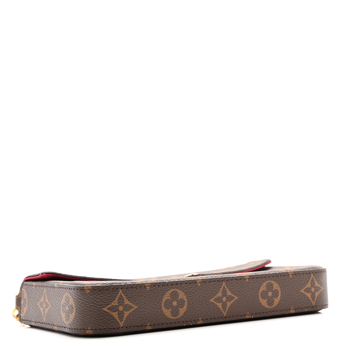 Monogram Pochette Felicie Chain Wallet Fuchsia