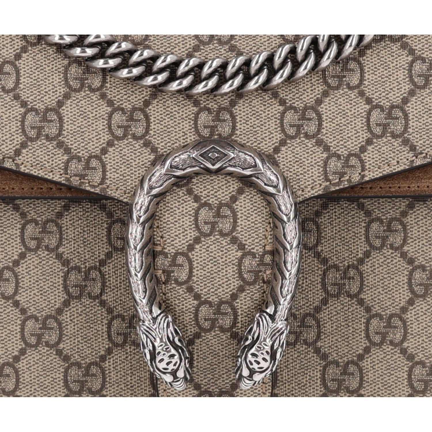 Gucci GG Supreme Monogram Small Dionysus Shoulder Bag Taupe 8 of 10