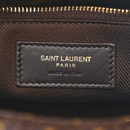 Saint Laurent Canvas Smooth Calfskin Le Monogramme Camera Bag Chestnut 6 of 11