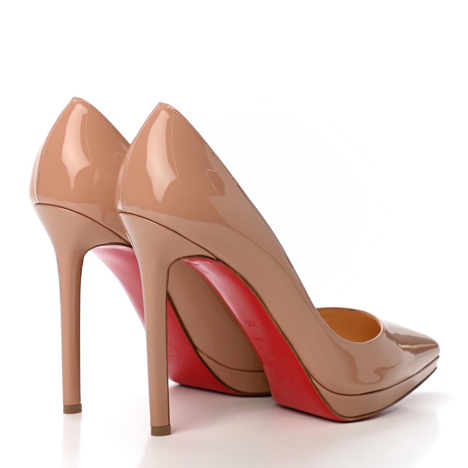 Christian Louboutin Patent Pigalle Plato 120 Pumps 39.5 Nude 3 of 4