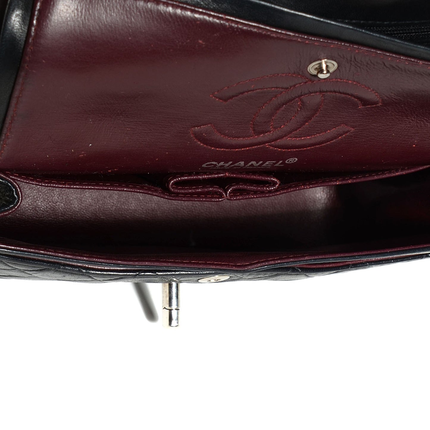 Lambskin Quilted Small Double Flap Black