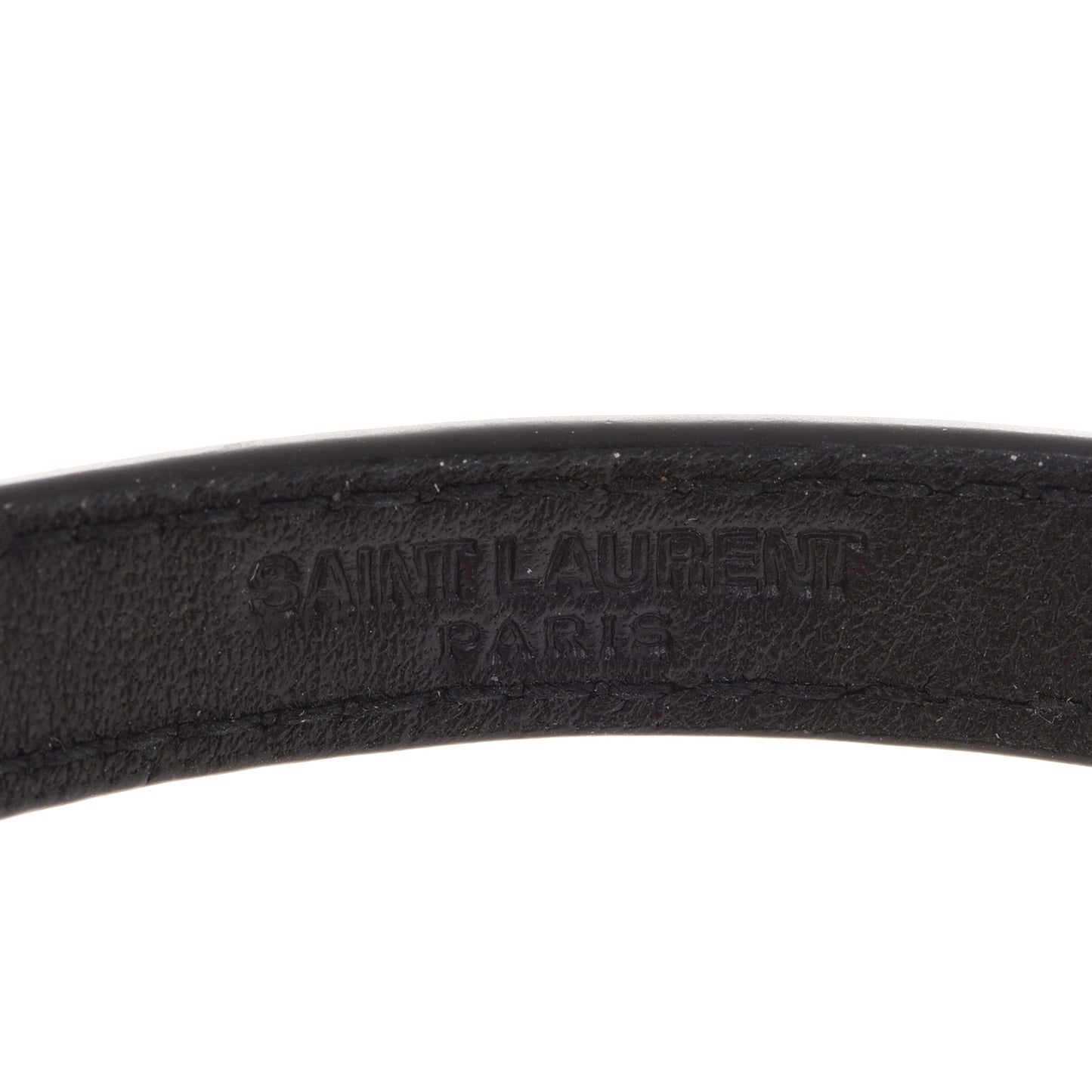 Calfskin Opyum Double Wrap Bracelet M Black
