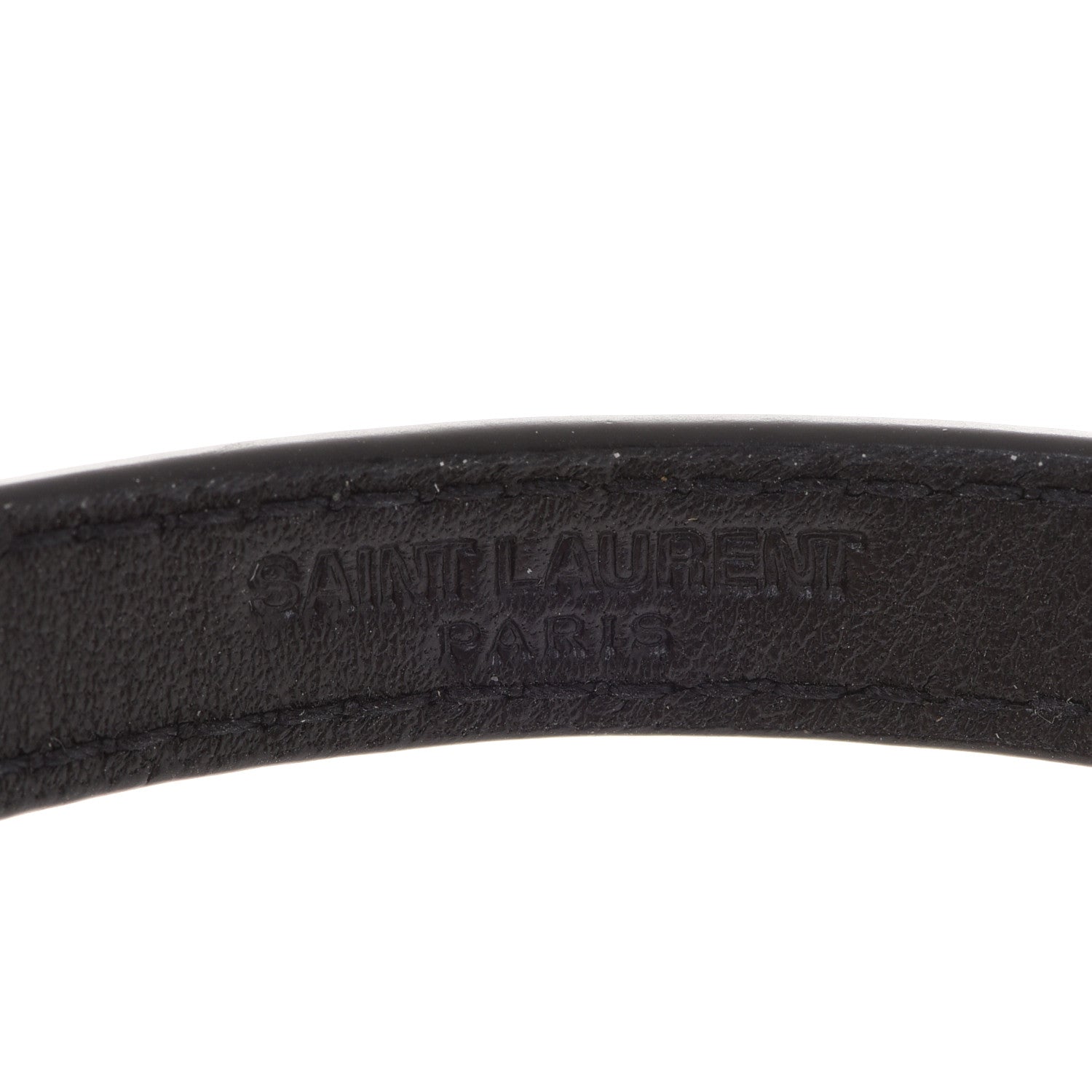 Saint Laurent Calfskin Opyum Double Wrap Bracelet M Black 4 of 5