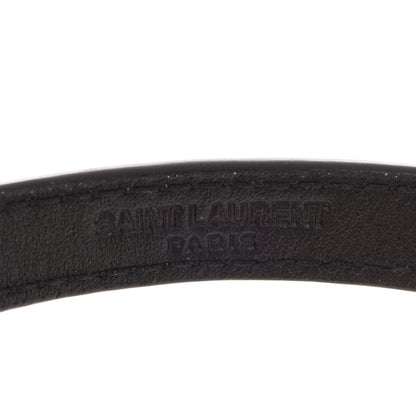Saint Laurent Calfskin Opyum Double Wrap Bracelet M Black 4 of 5