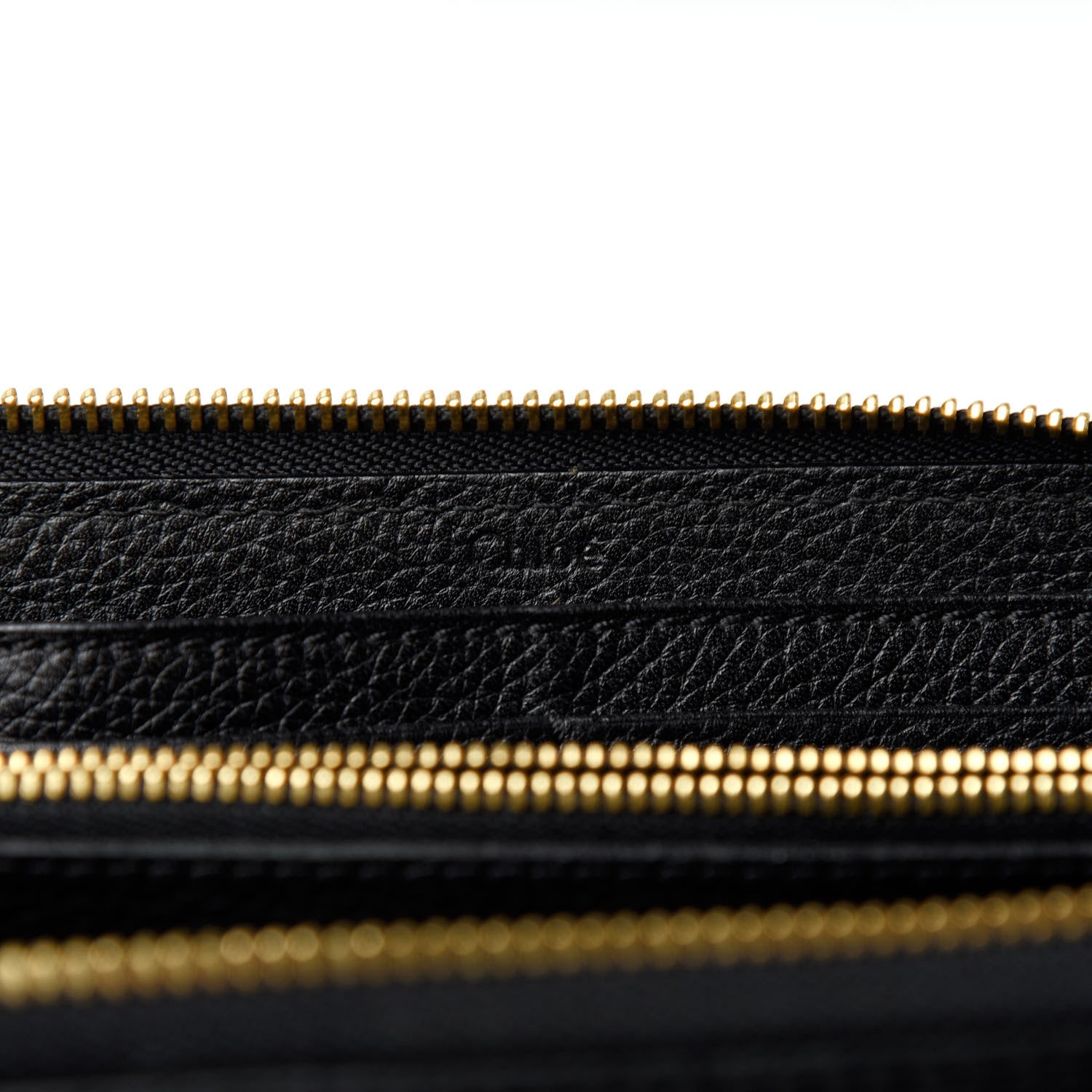 Chloe Grained Calfskin Paraty Zip Around Wallet Black 8 of 8