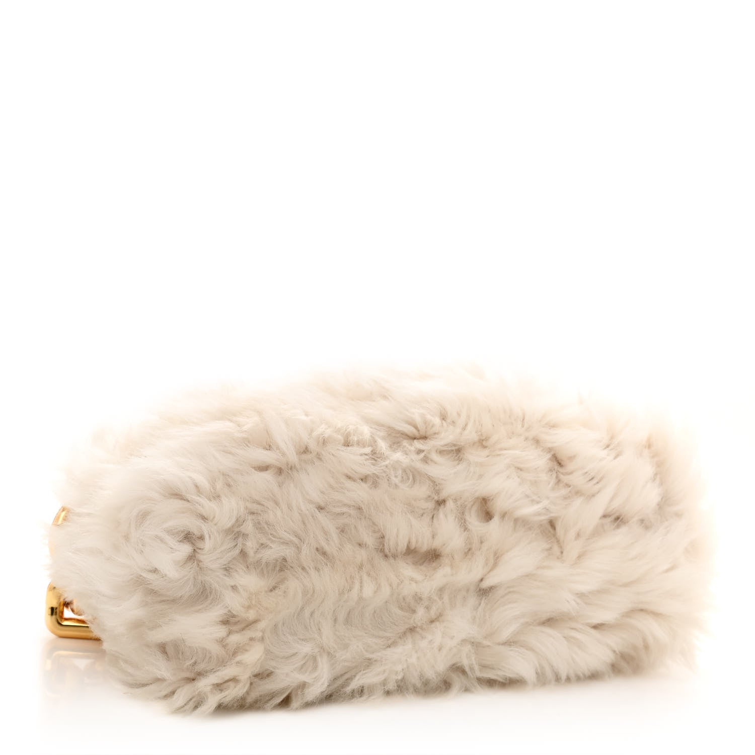 Bottega Veneta Shearling Lambskin The Pouch Chain White 4 of 8