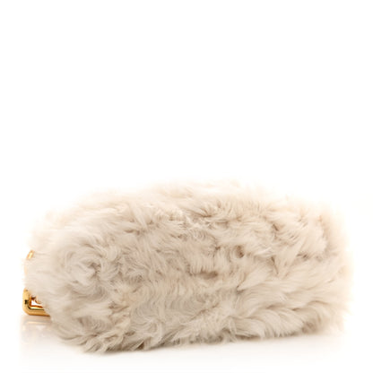 Bottega Veneta Shearling Lambskin The Pouch Chain White 4 of 8