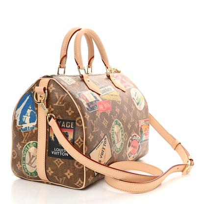 Louis Vuitton Monogram Hotel Labels Speedy Bandouliere 30 3 of 12