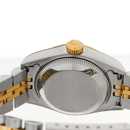Rolex Stainless Steel 18K Yellow Gold Diamond 26mm Oyster Perpetual Datejust Watch Silver 69173 4 of 5