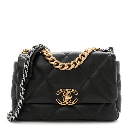 Chanel Lambskin Quilted Medium Chanel 19 Flap Black 1 of 11