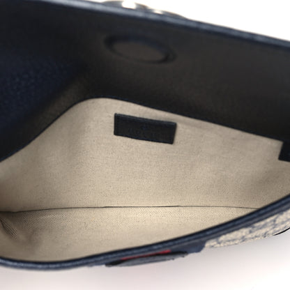 Gucci GG Supreme Monogram Web Small Ophidia Belt Bag 120 48 Beige Navy 5 of 10