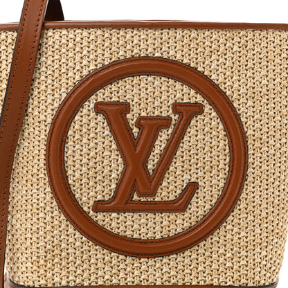 Louis Vuitton Kitted Raffia Petit Bucket Caramel 7 of 9