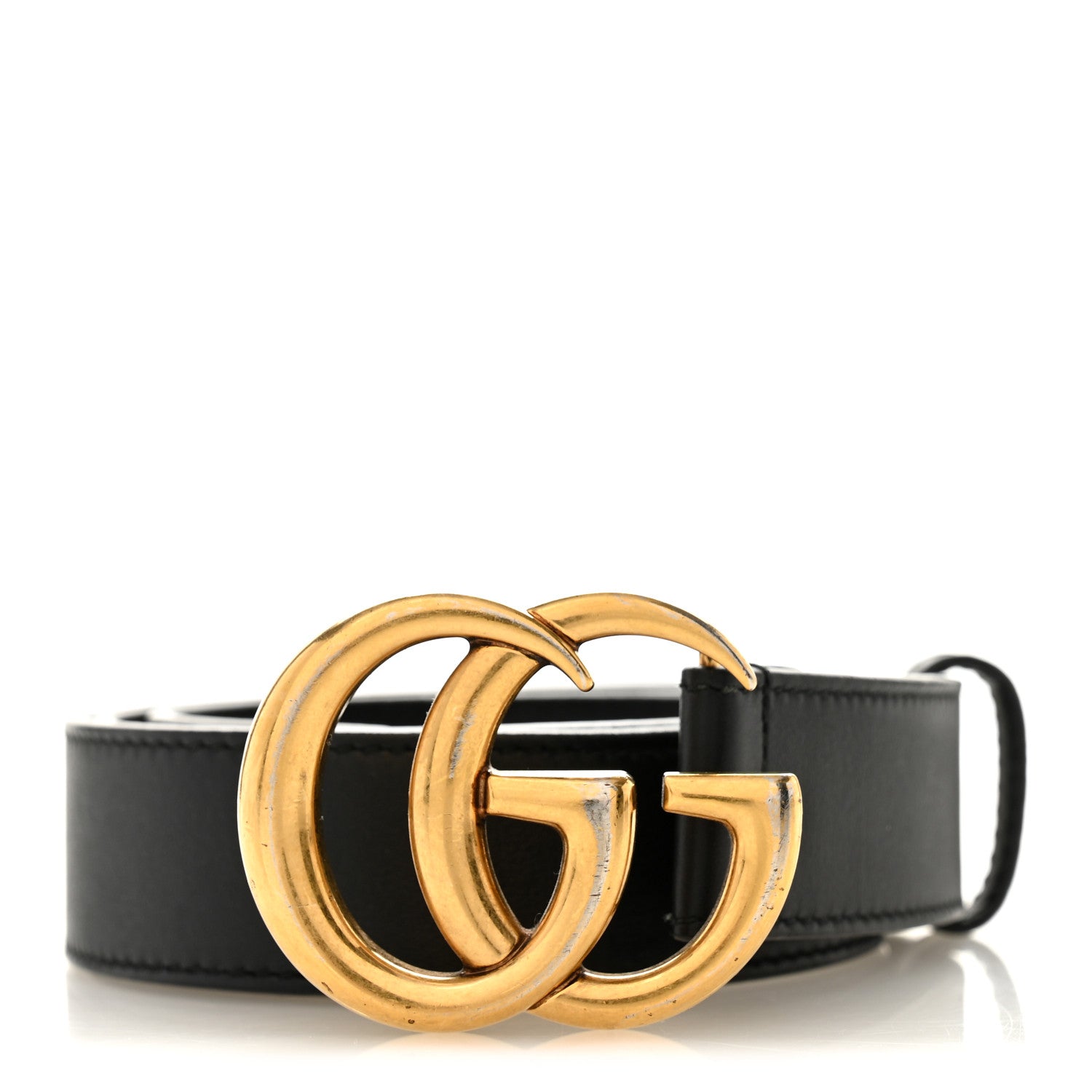Gucci Calfskin Double G 30mm Belt 80 32 Black 1 of 8