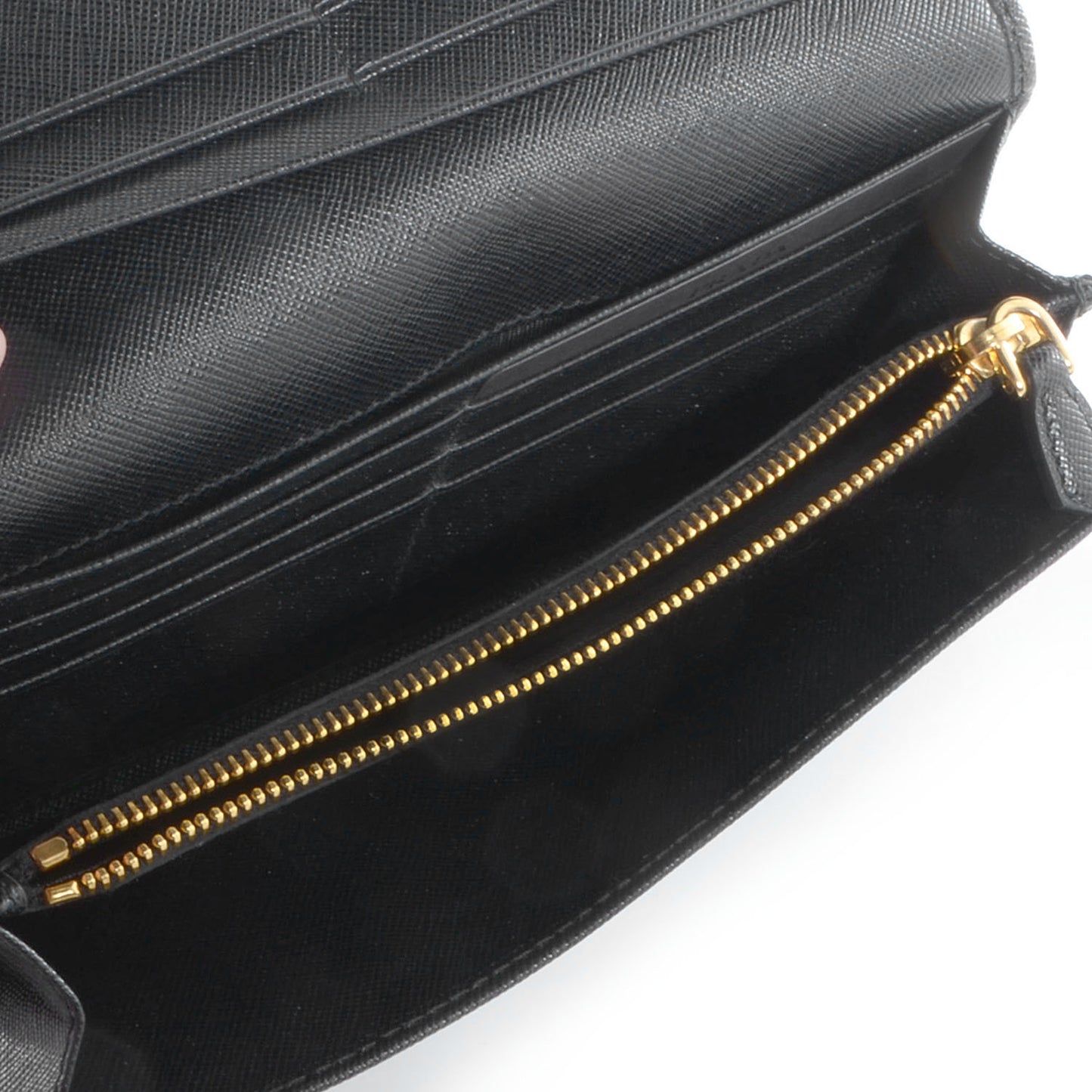 Saffiano Metal Continental Flap Wallet Nero Black