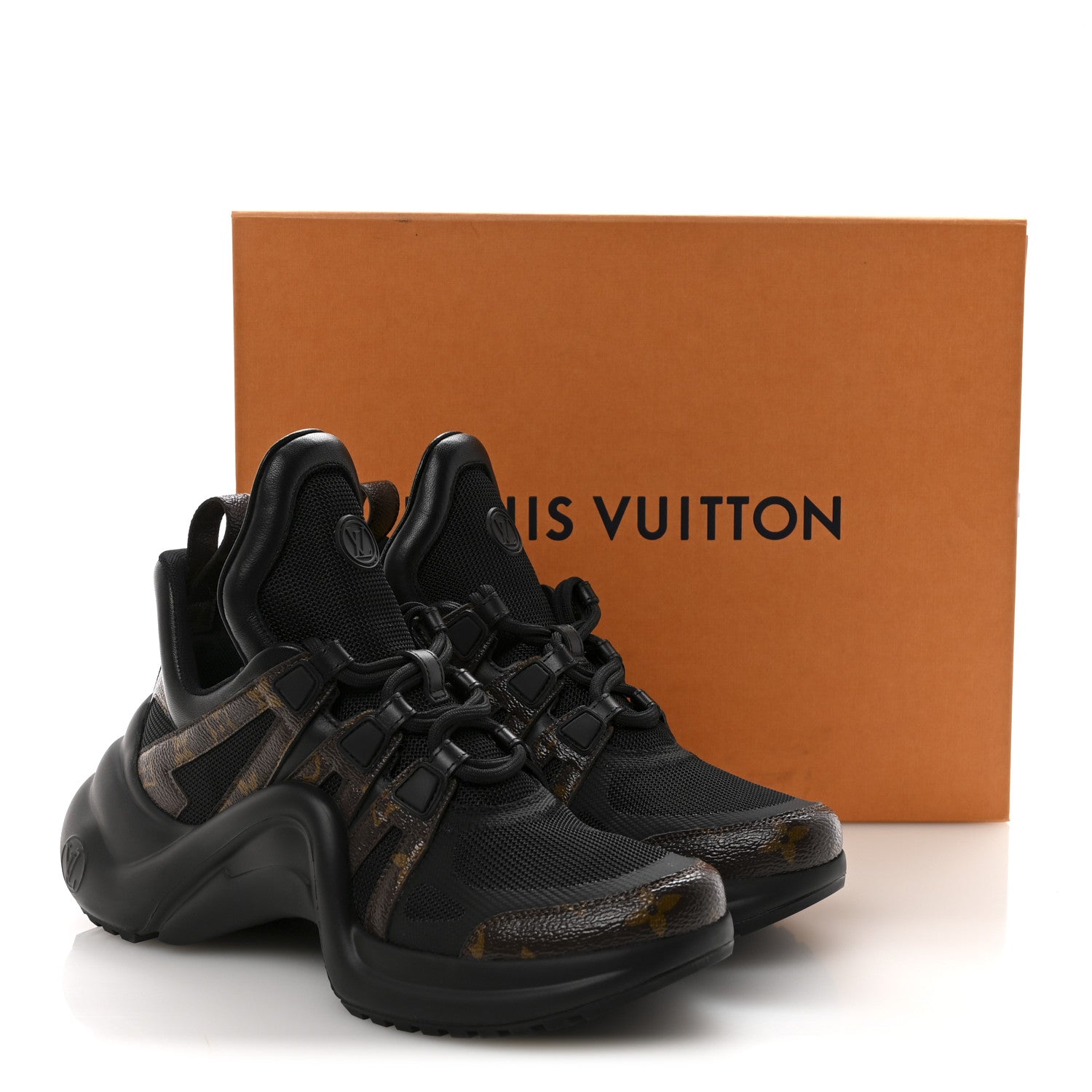 Louis Vuitton Calfskin Patent Monogram LV Archlight Sneakers 39 Black 10 of 10