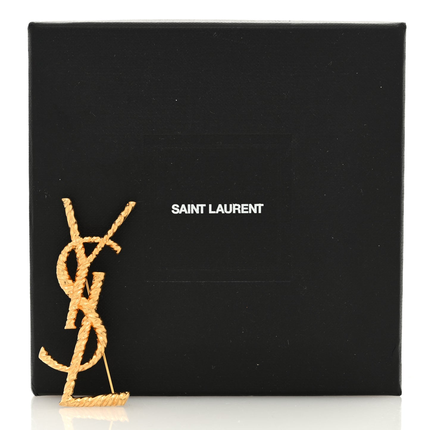 Brass Cassandre Opyum YSL Twisted Brooch Gold
