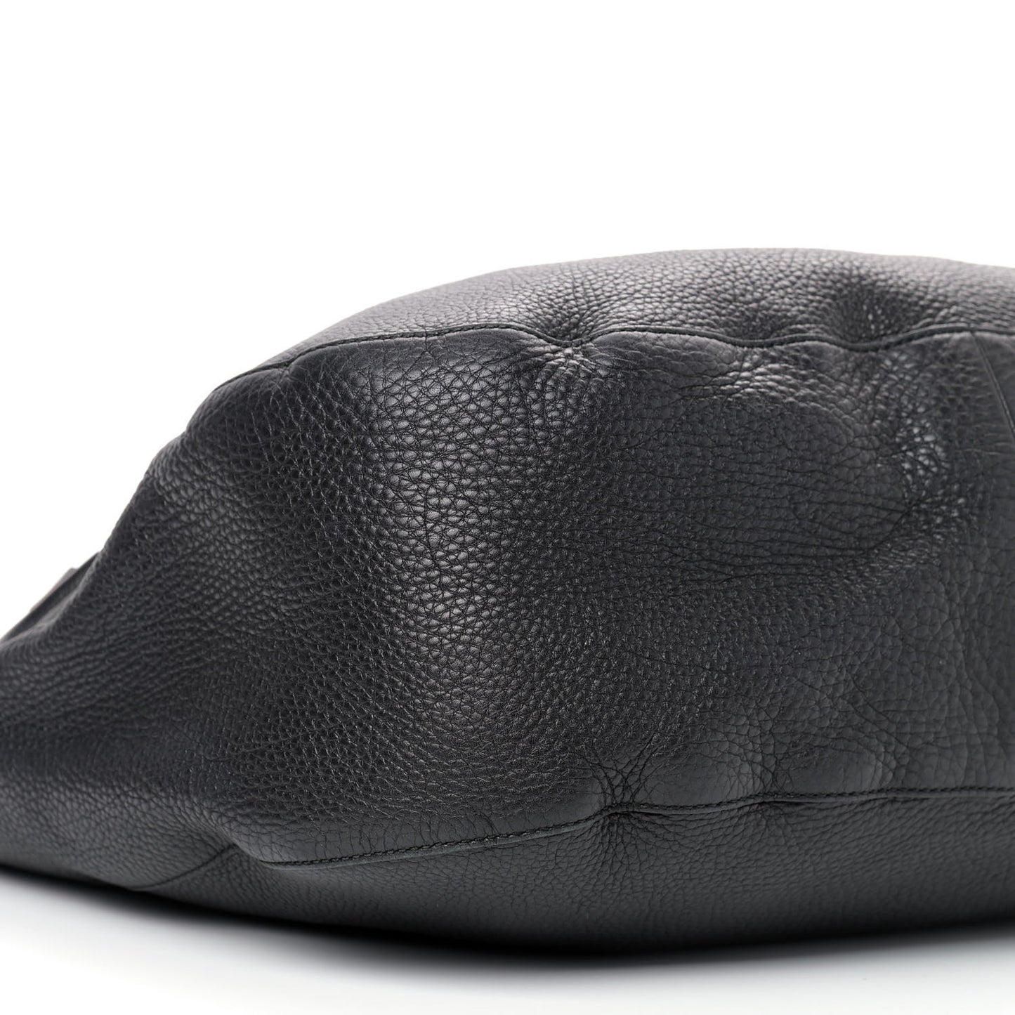 Pebbled Calfskin Medium Twill Shoulder Bag Black
