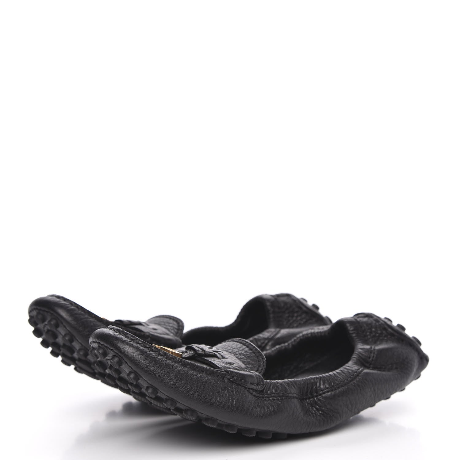 Louis Vuitton Calfskin Lemon Ballerina Flats 38 Black 3 of 7
