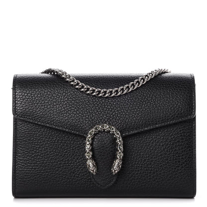 Gucci Calfskin Mini Dionysus Chain Wallet Black 1 of 7