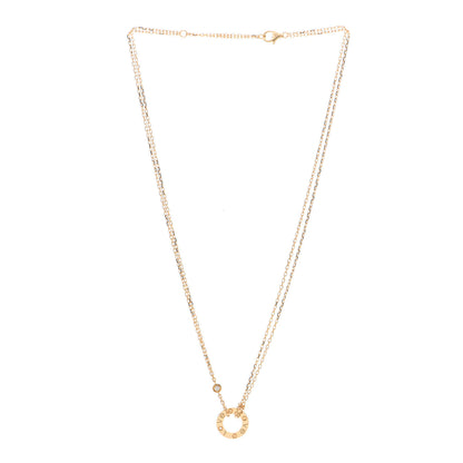 Cartier 18K Yellow Gold 2 Diamond LOVE Necklace 2 of 5