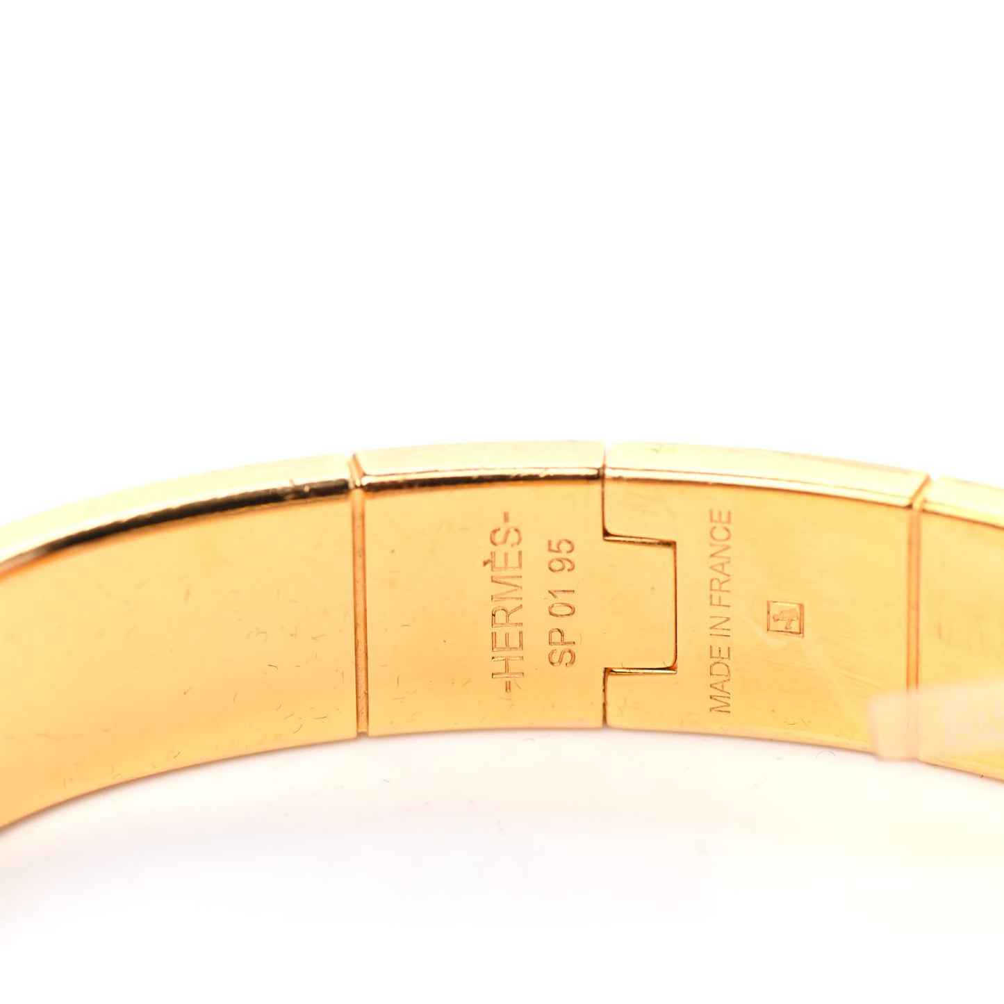 Lizard Charniere Cuir Narrow Hinged Bracelet S Ombre