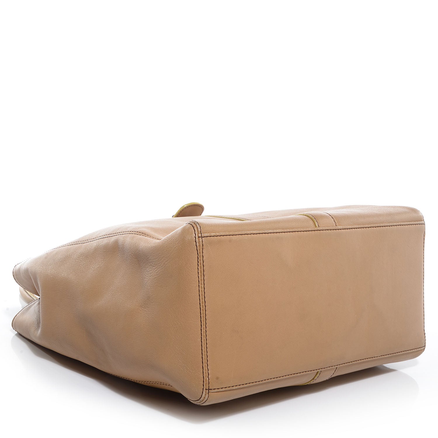 Chanel Leather Shopper Tote Beige 4 of 10