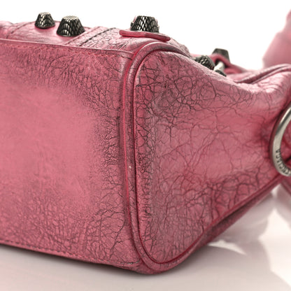 Balenciaga Agneau Arena Dirty Effect Mini Le Cagole Duffle Crossbody Bag Sweet Pink 10 of 10