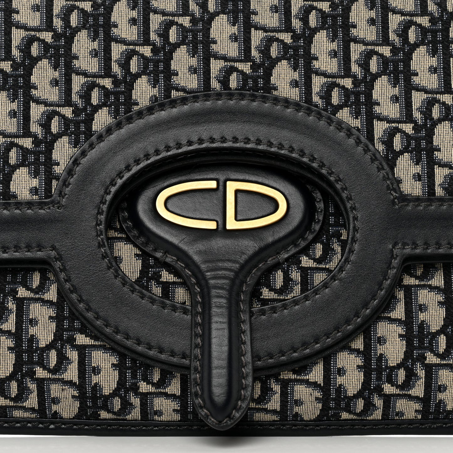 Oblique Fold Over Clutch Blue