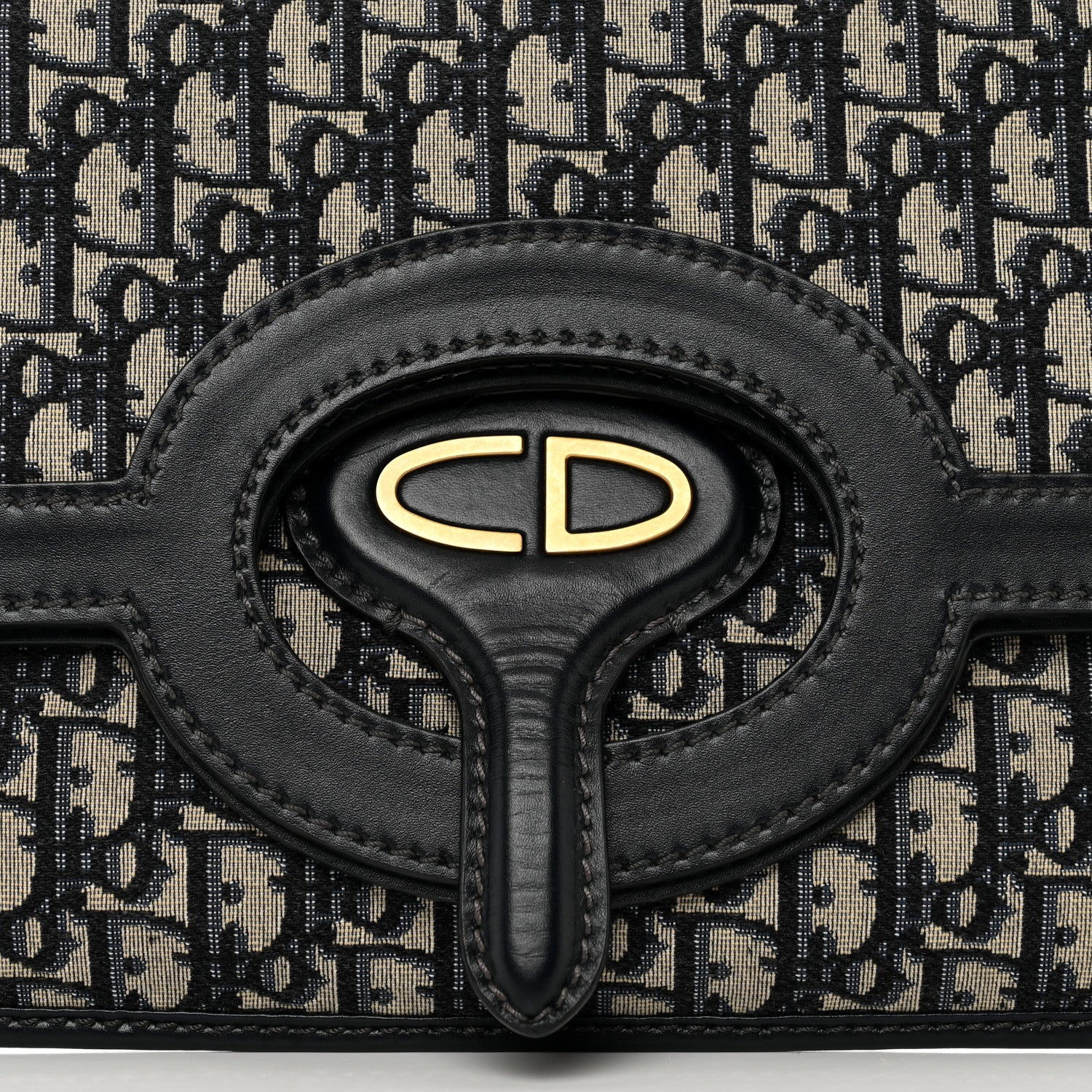 Christian Dior Oblique Fold Over Clutch Blue 8 of 9