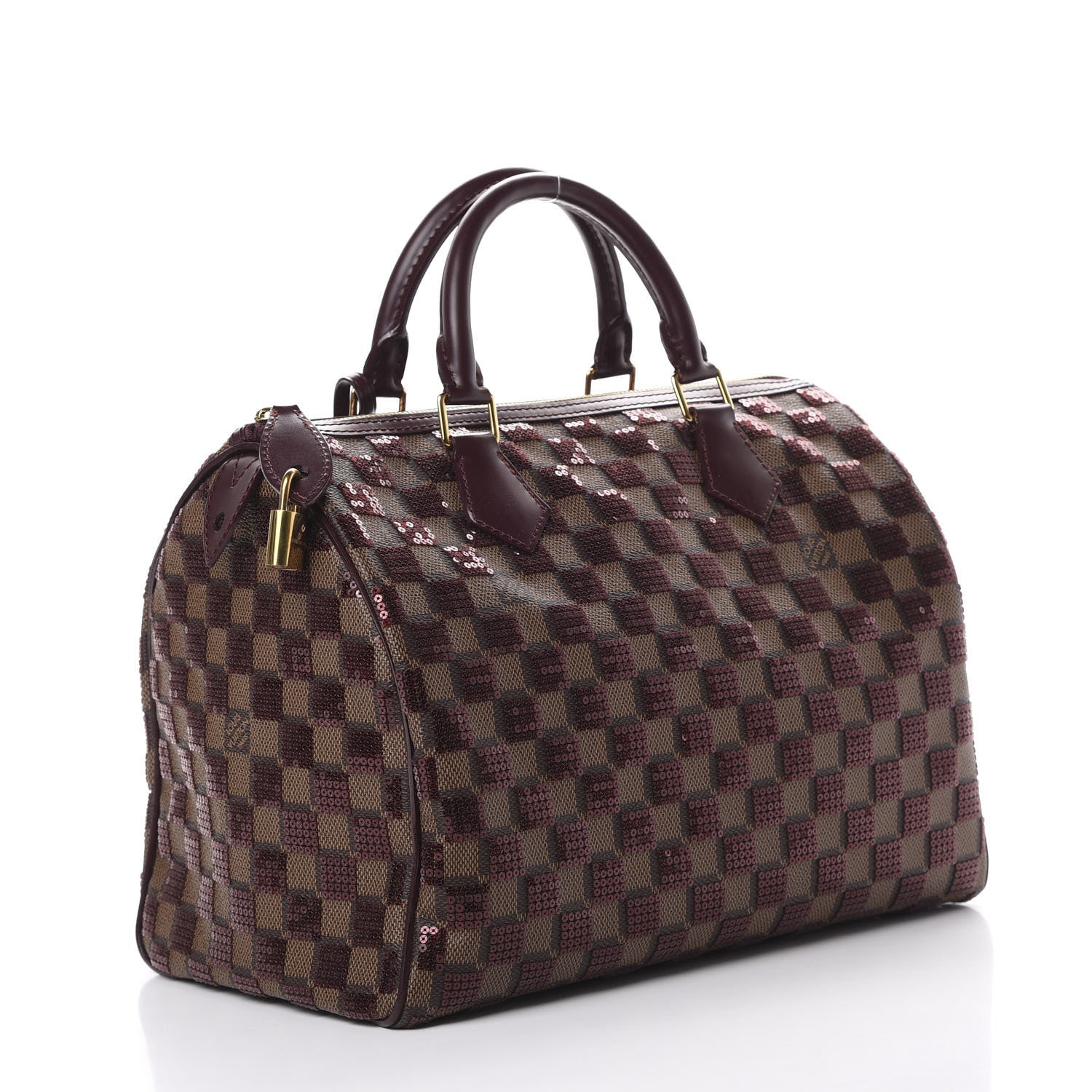 Louis Vuitton Damier Paillettes Speedy 30 Rouge 2 of 12