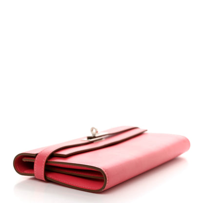 Hermes Tadelakt Kelly Longue Wallet Rose Lipstick 4 of 7