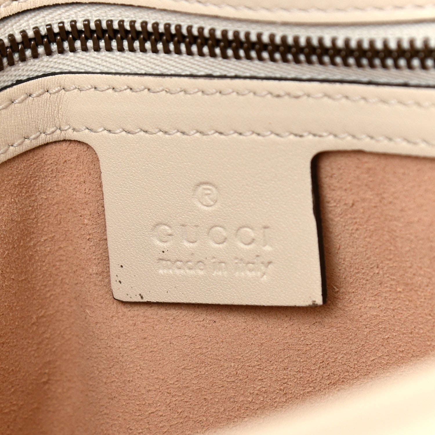 Gucci Calfskin Matelasse Small GG Marmont Shoulder Bag White 6 of 9