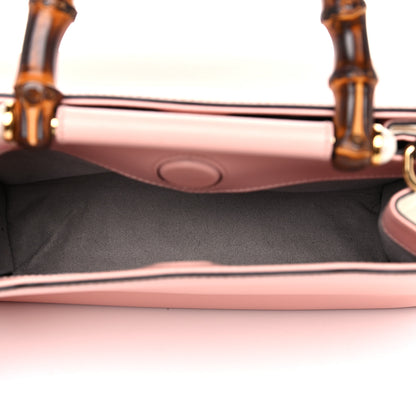 Gucci Nappa Bamboo Web Mini Nymphaea Top Handle Bag Perfect Pink Mystic White 6 of 15