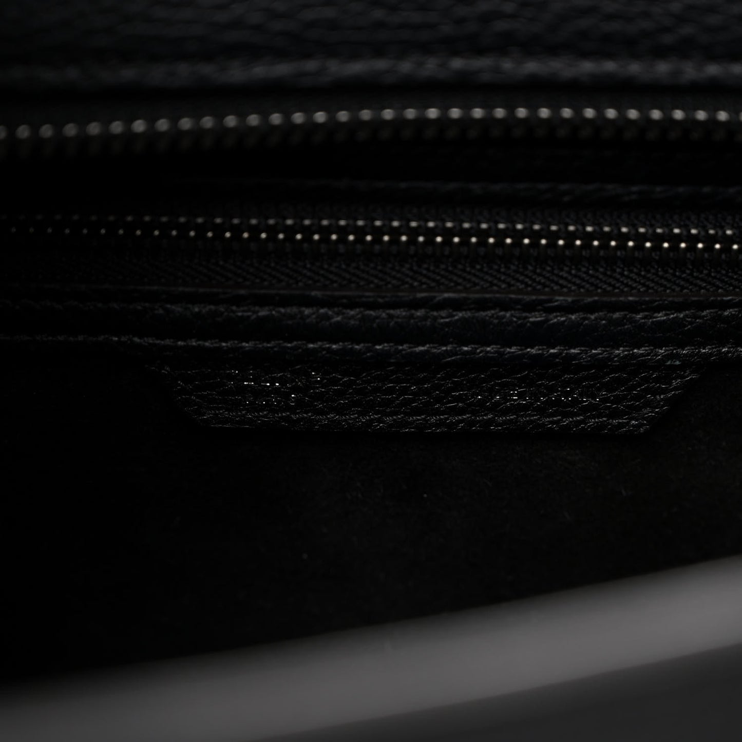 Drummed Calfskin Micro Luggage Black