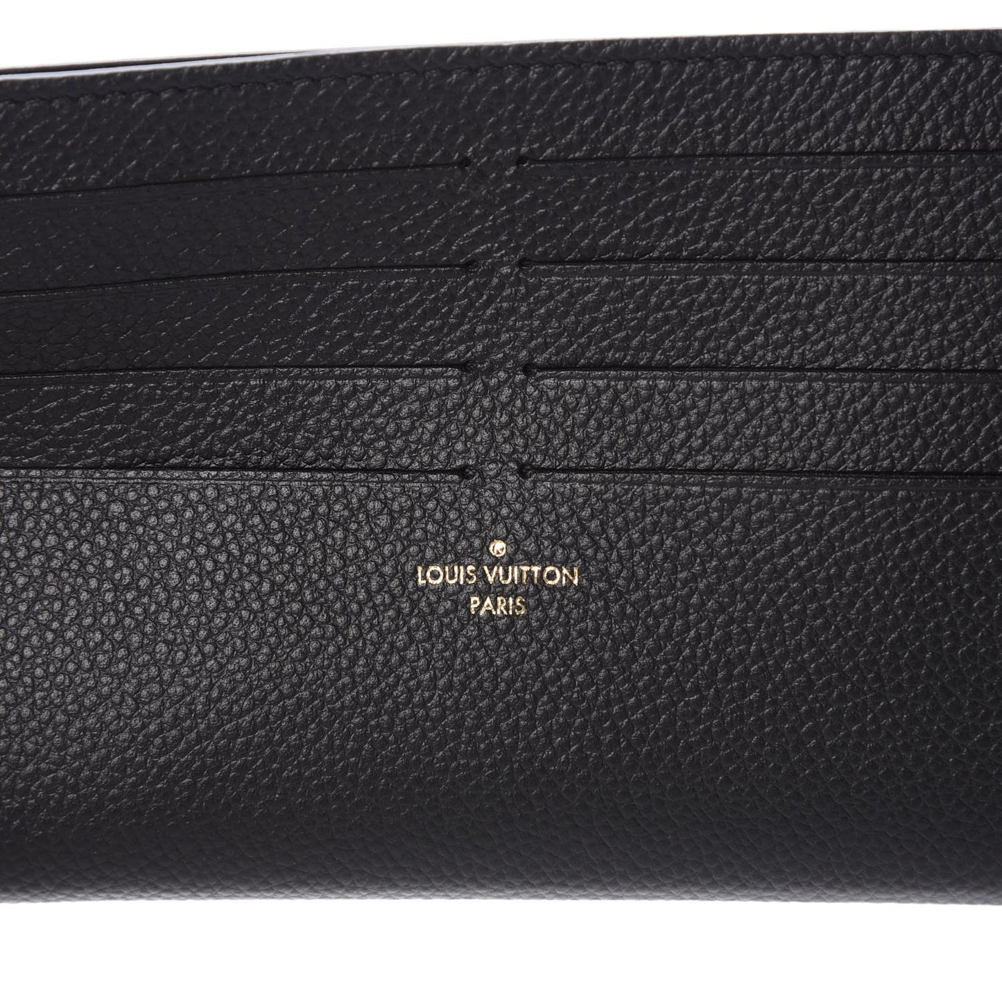 Calfskin Felicie Chain Wallet Card Holder Insert Black