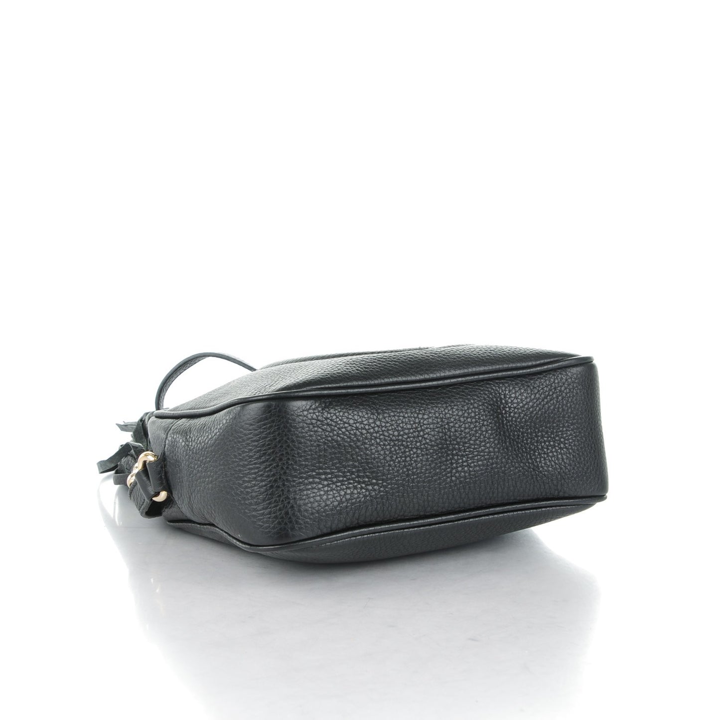 Pebbled Calfskin Small Soho Disco Bag Black