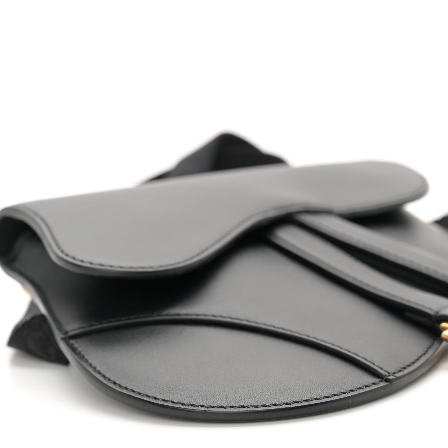 Christian Dior Calfskin Saddle Belt Bag Black 8 of 9