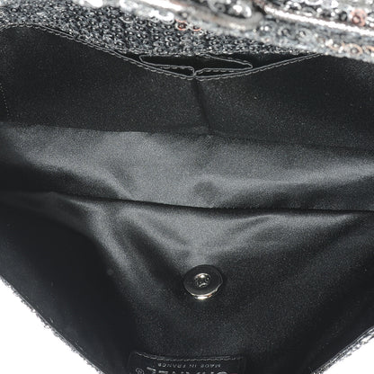 Chanel Sequin East West Flap Dark Silver 5 of 7