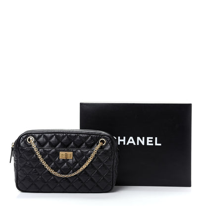 Chanel Aged Calfskin Quilted Medium Reissue Camera Case Black 10 of 10
