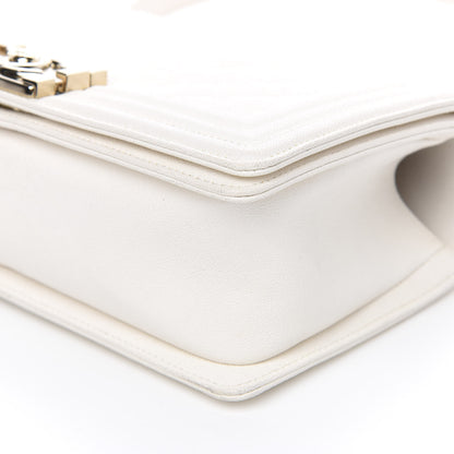 Chanel Caviar Quilted Medium Boy Flap Ivory 11 of 11