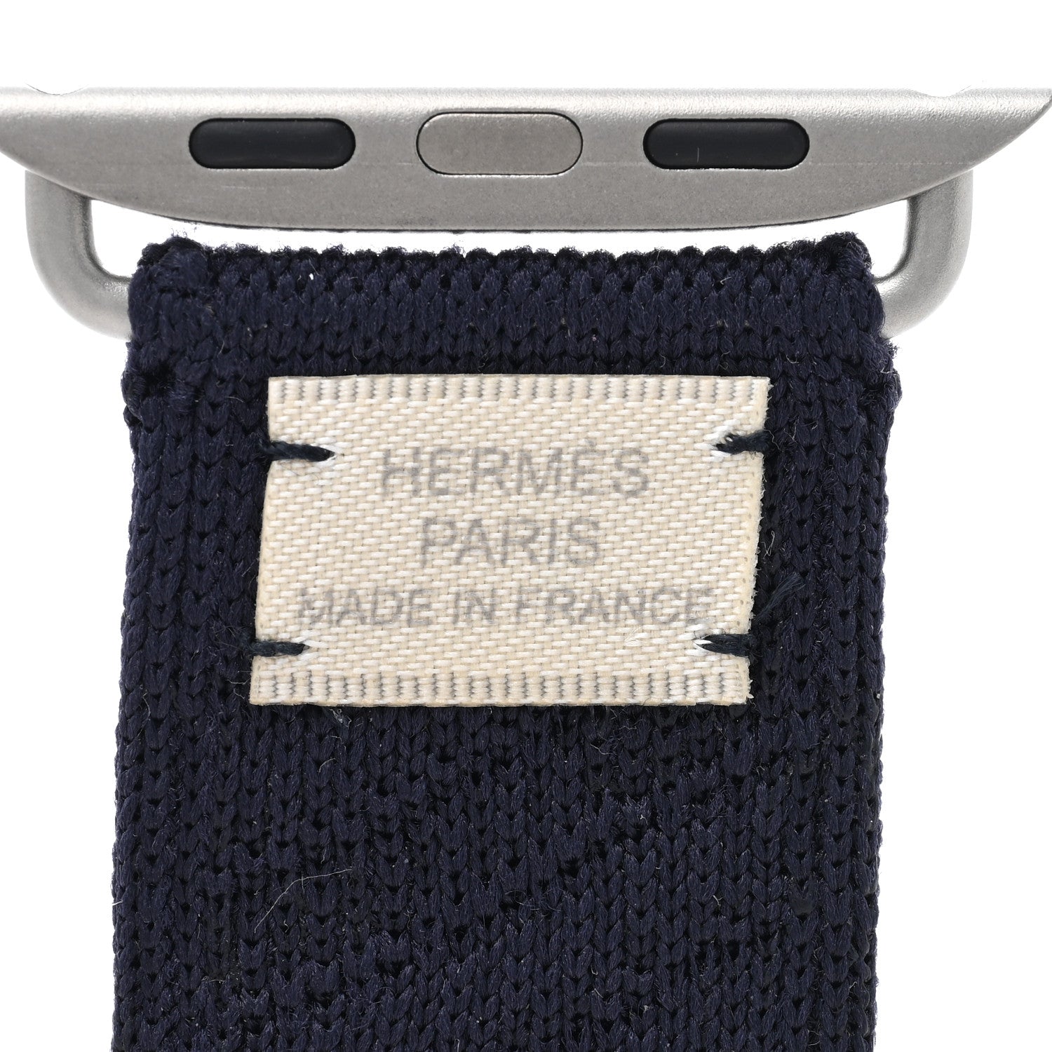Hermes Nylon Knitted Apple Watch Ultra Single Tour Band 49mm En Mer Bleu Nuit 3 of 3