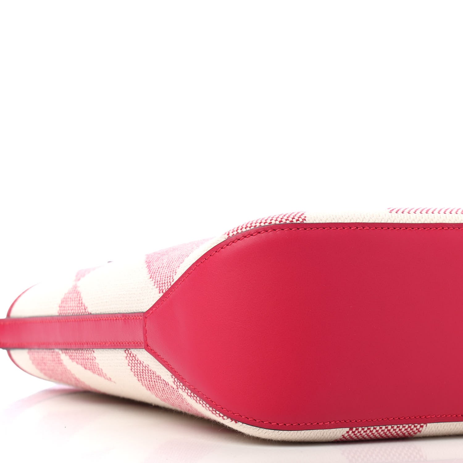 Hermes Swift Toile H Cabas H En Biais 27 Ecru Framboise 8 of 9