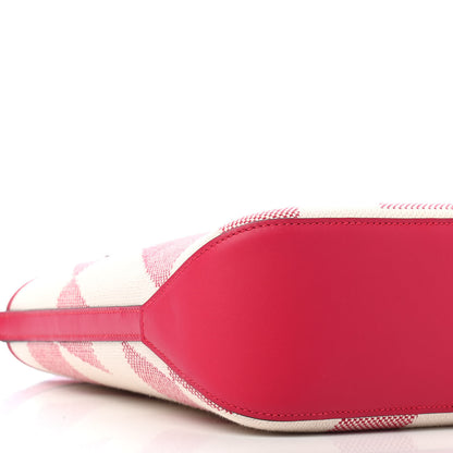 Hermes Swift Toile H Cabas H En Biais 27 Ecru Framboise 8 of 9