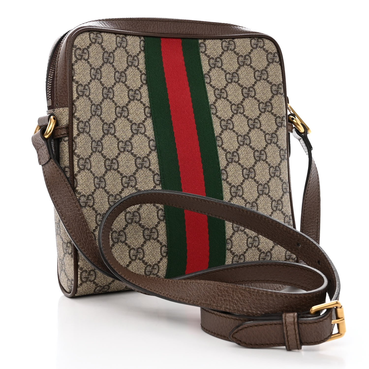 Gucci GG Supreme Monogram Web Small Ophidia Messenger Bag Brown 3 of 10