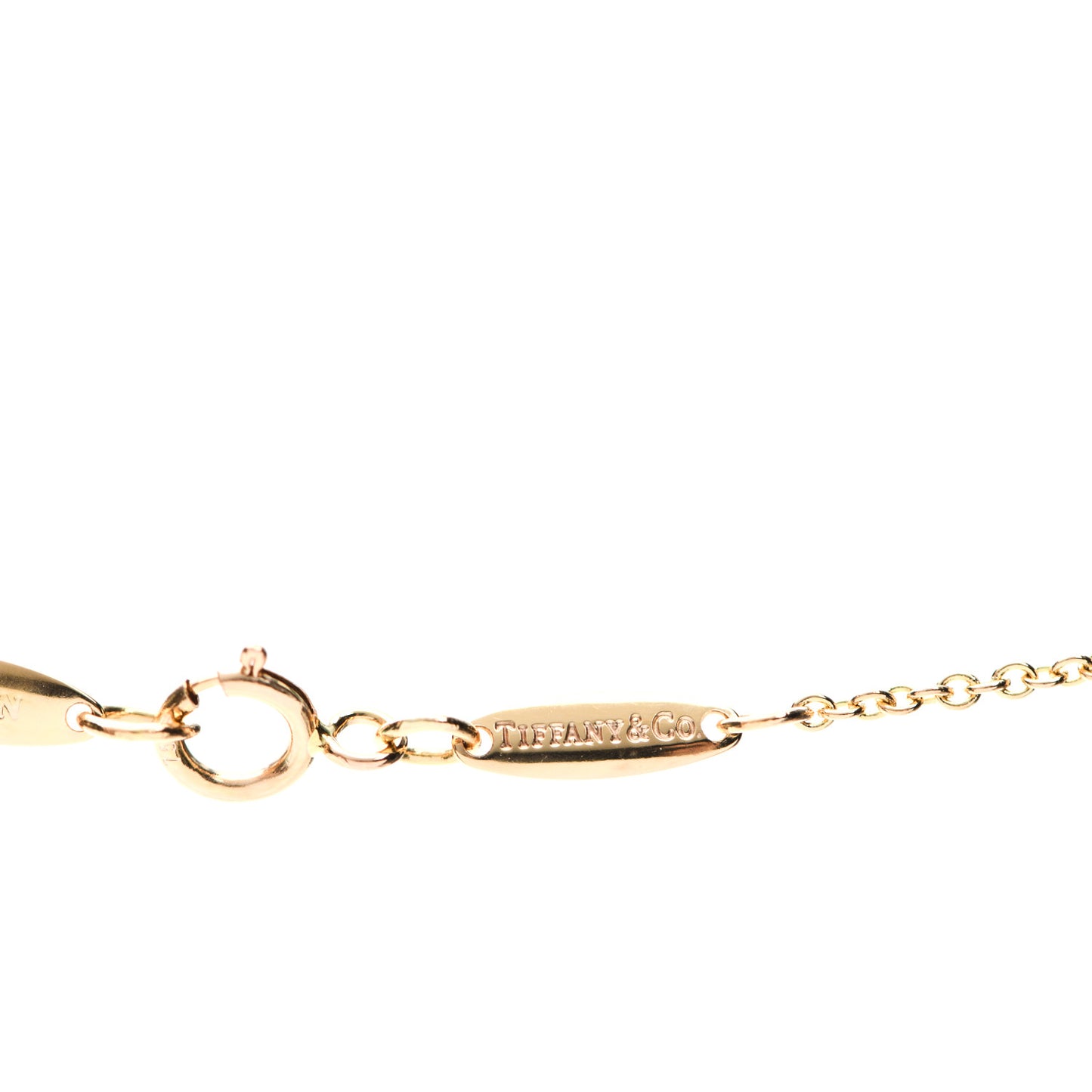 18K Rose Gold Diamond .17ct Elsa Peretti Diamonds by the Yard Pendant Necklace